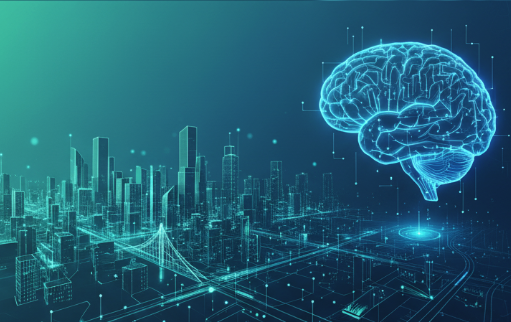 Smart city infrastructure with monitoring systems and environmental sensors